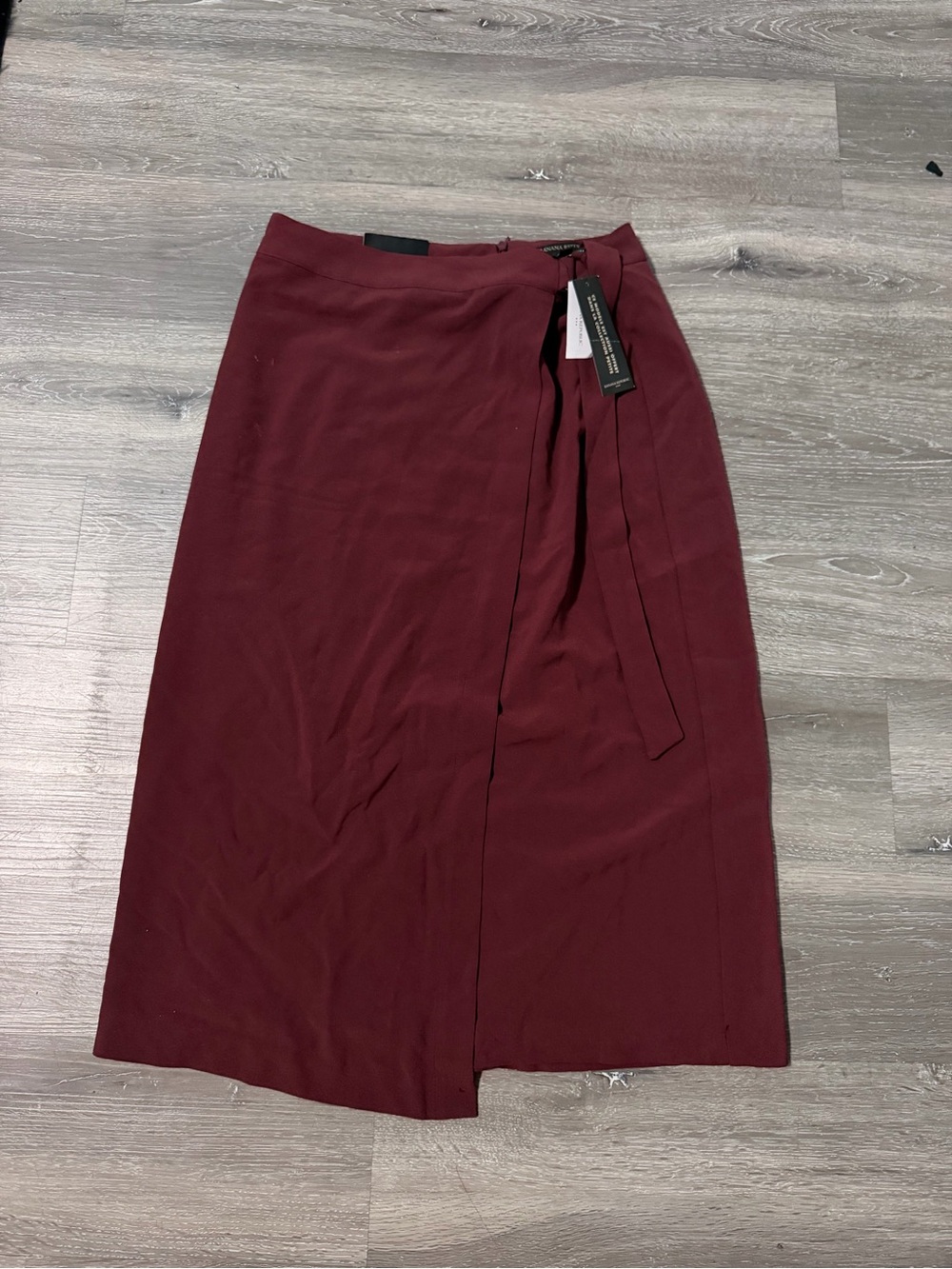 Banana Republic Burgundy Midi Wrap Skirt